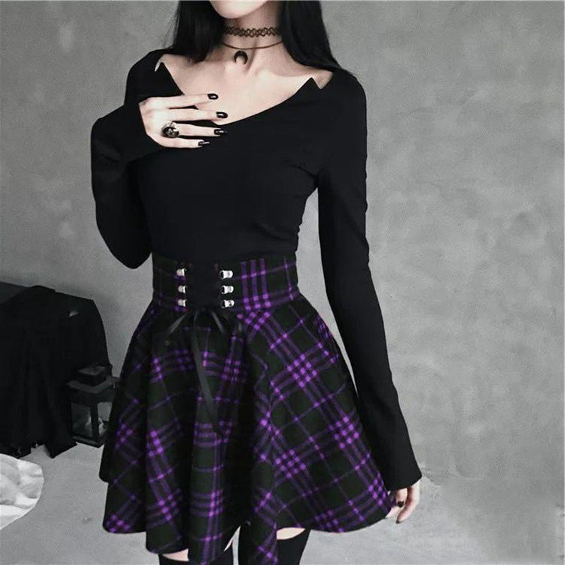 Gothic High Waist Mini Skirt