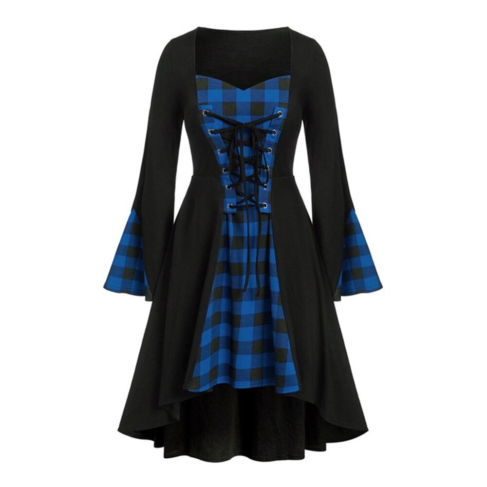 Gothic Style Plaid Dress
