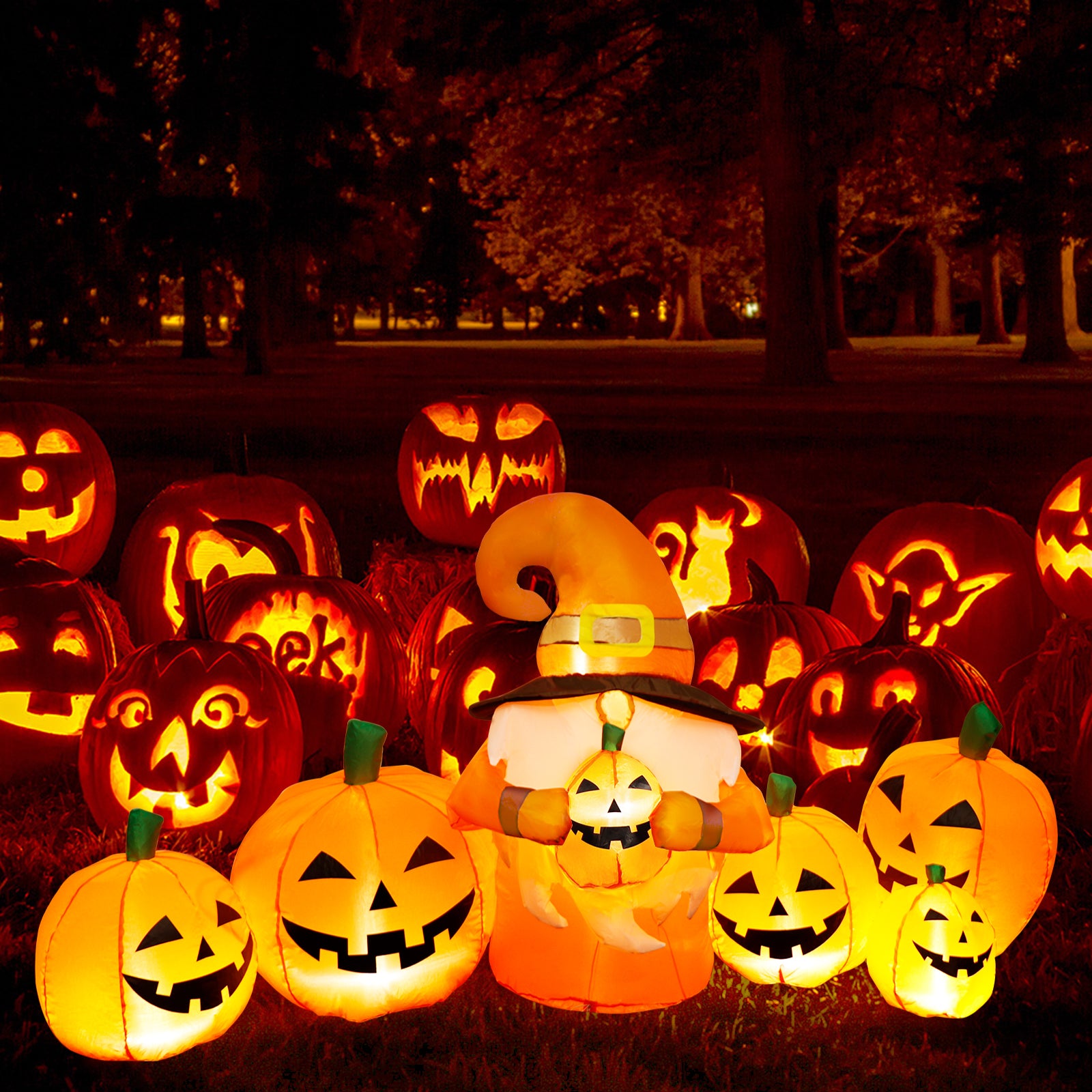 8FT Long LED Inflatable Pumpkin Decoration