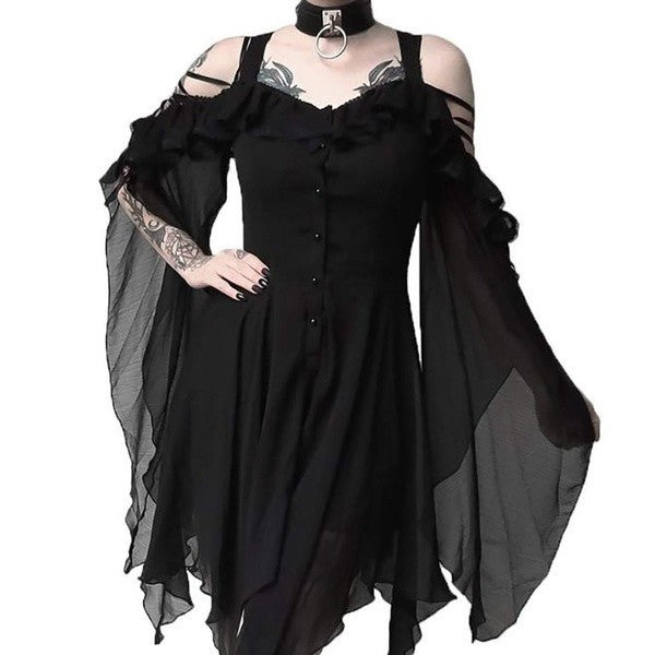 Gothic Style Black Vampire Dress