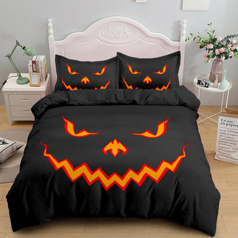 Halloween Jack o Lantern Pumpkin Bedding Set