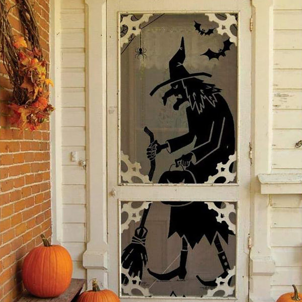 Halloween Witch Lace Net Cloth Window/Door Decoration