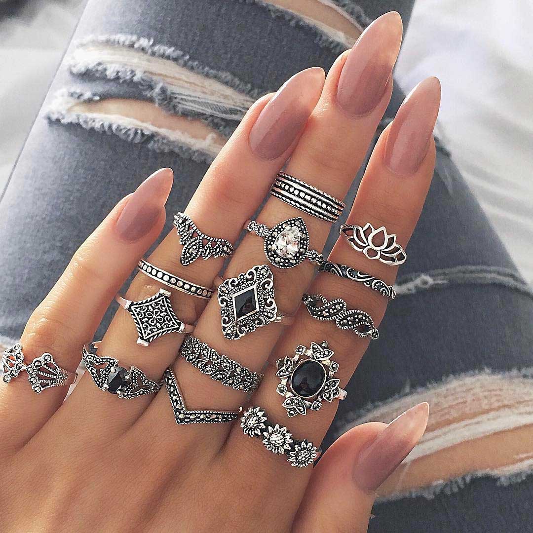 Bohemian Style Knuckle Ring Set