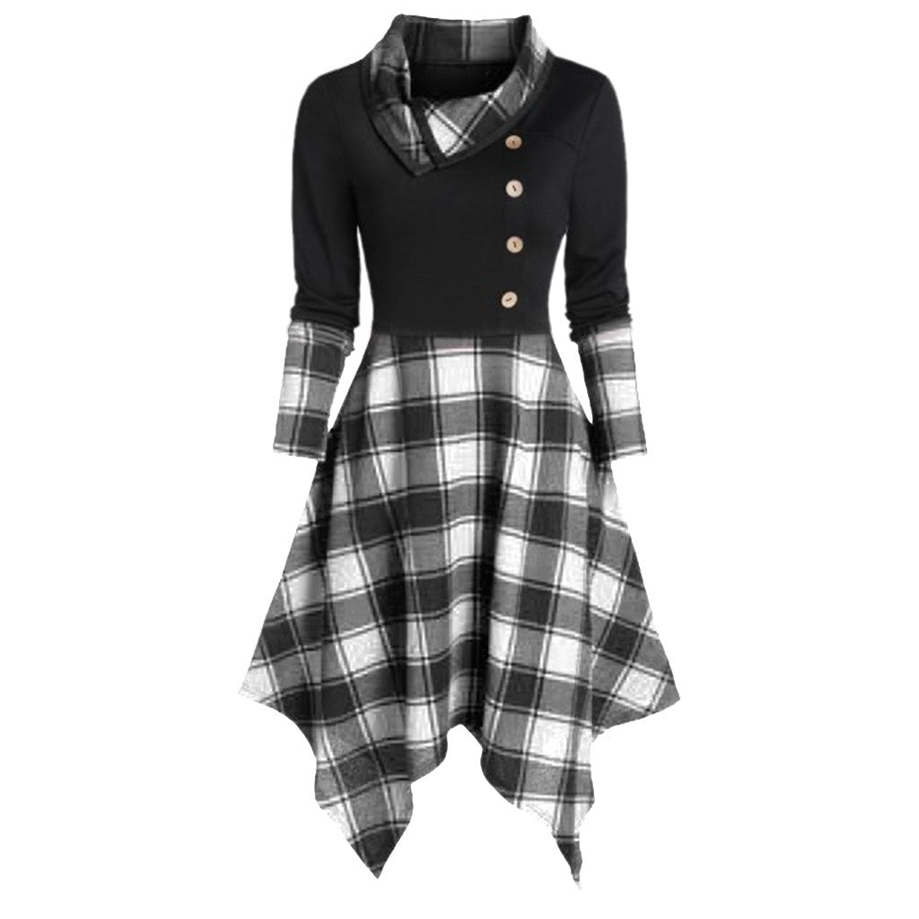 Gothic Style Plaid Dress