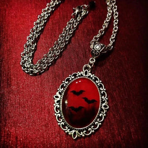 Bats Blood Red Necklace