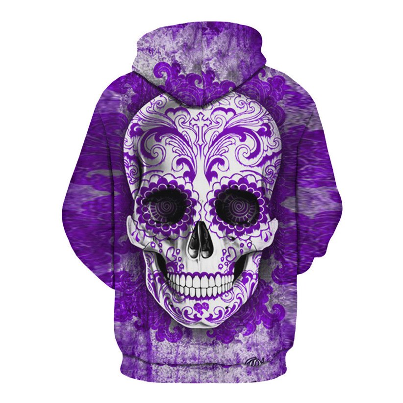 Skull Design Hooded Sweatshirt