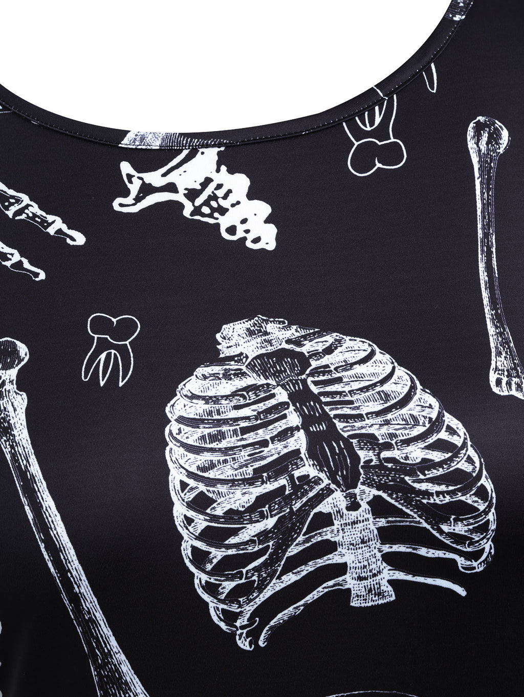Gamiss Plus Size Skull Bones Dress