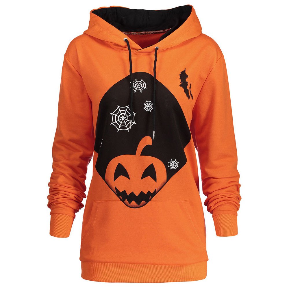 Pumpkin Web Hooded Sweatshirt