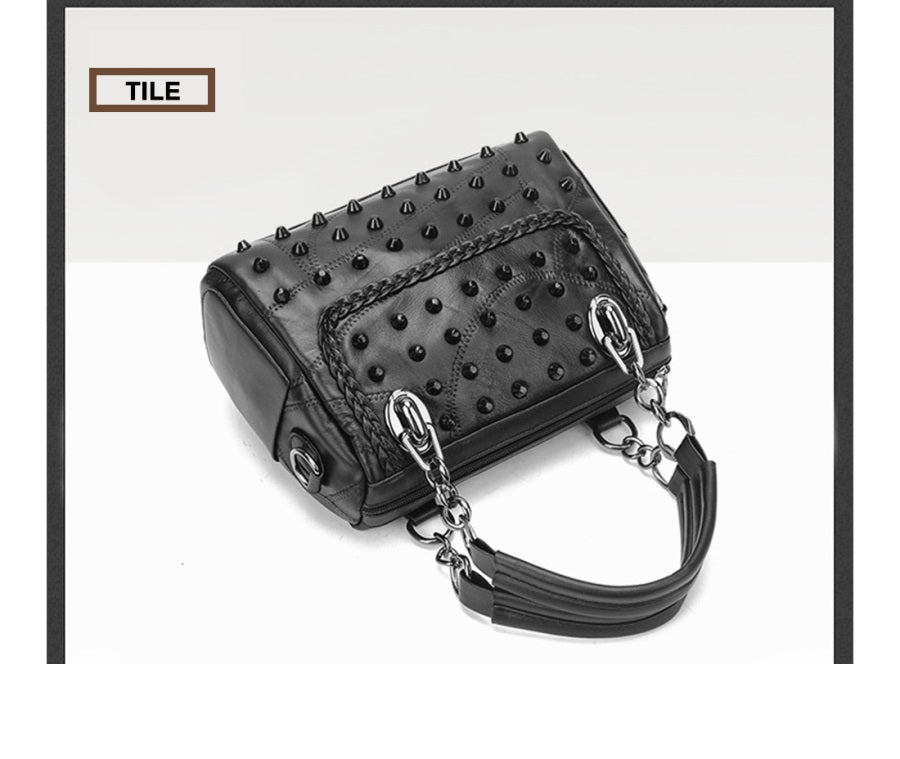 Rivets Chain Stylish Handbag