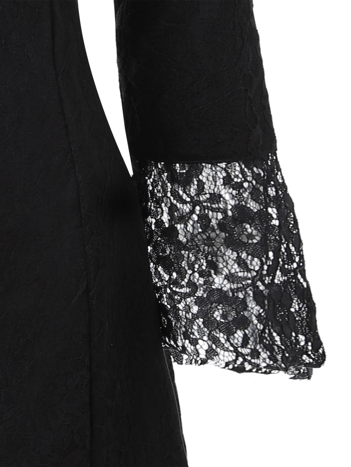 Vestlinda Sweetheart Brocade Lace Black Dress