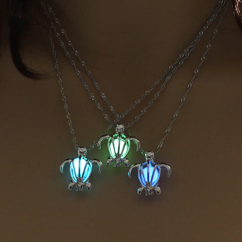 Luminous Glow in the Dark Turtle Necklace