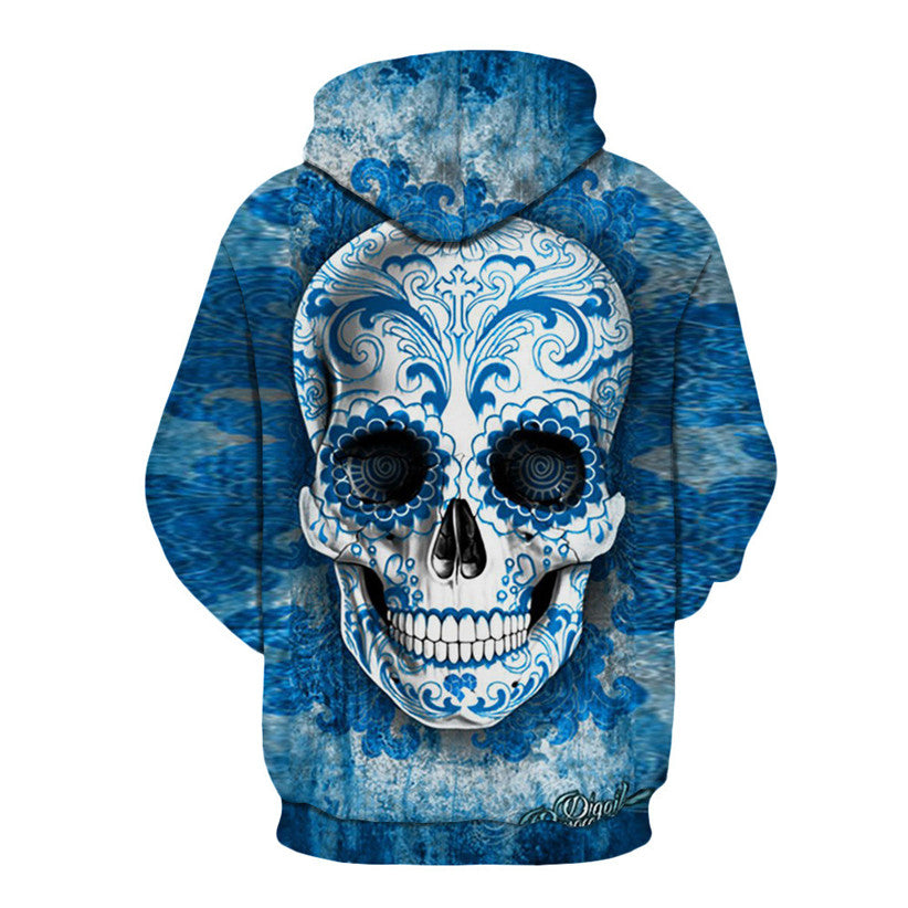 Skull Design Hooded Sweatshirt