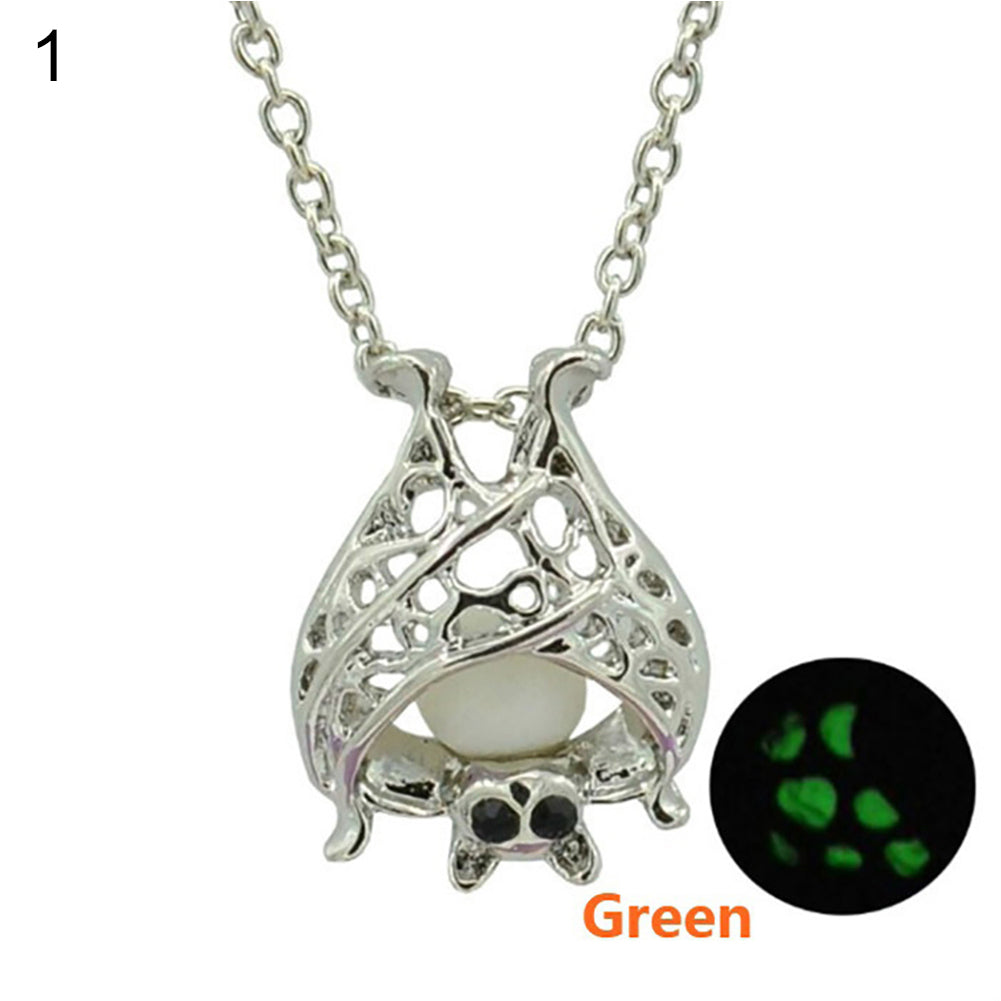 Luminous Glowing Gothic Bat Pendant Necklace