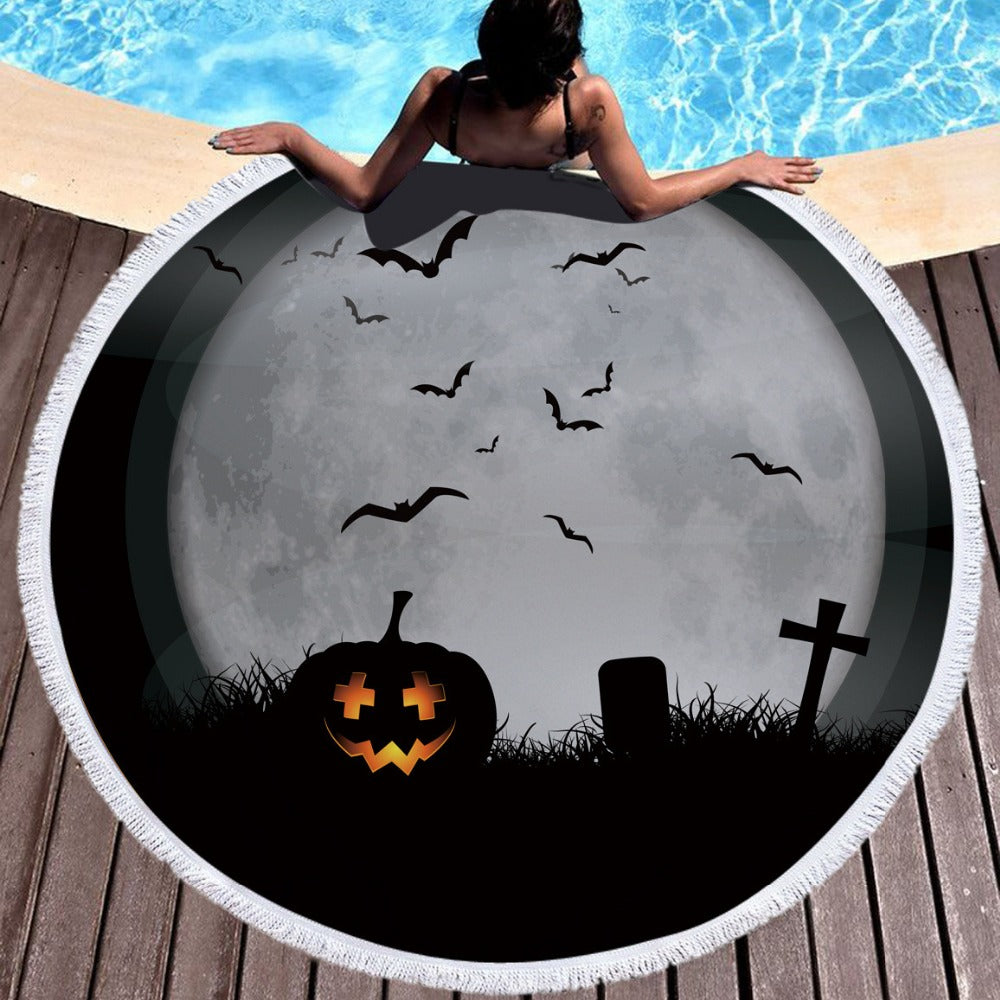 Halloween 150cm Round Multi Purpose Beach Towel