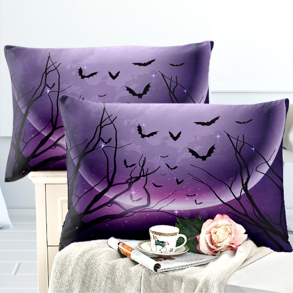 Purple Night Flight 3PC Duvet Bedding Set