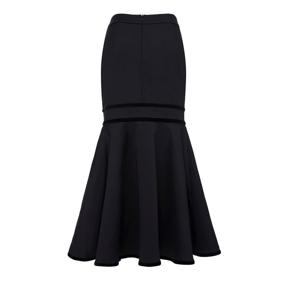 Rosetic Gothic Asymmetric Trumpet Skirt
