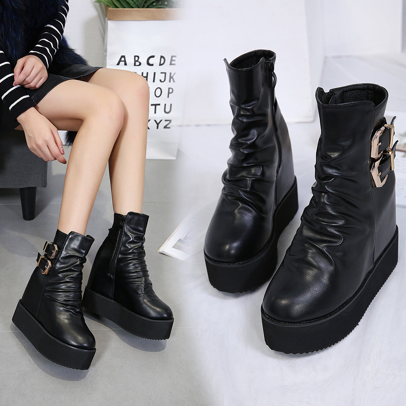 High Heel Platform Gothic Ankle Fashion Boots