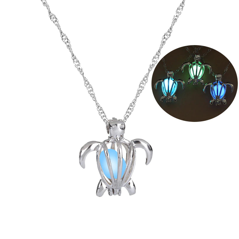 Luminous Glow in the Dark Turtle Necklace