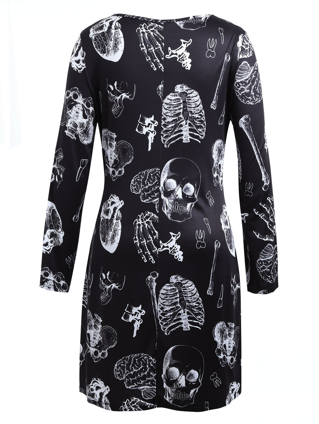 Gamiss Plus Size Skull Bones Dress