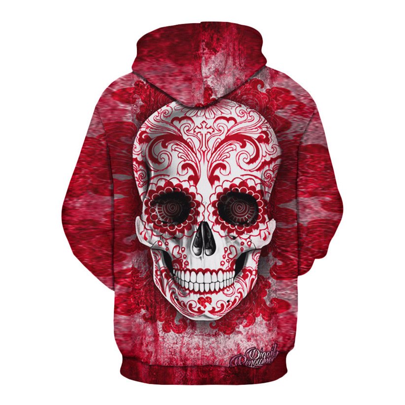 Skull Design Hooded Sweatshirt