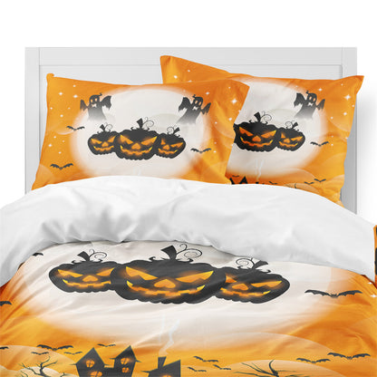 The Creepy Pumpkin 3PC Duvet Bedding Set