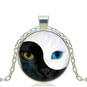 Ying Yang Cat Pendant Necklace