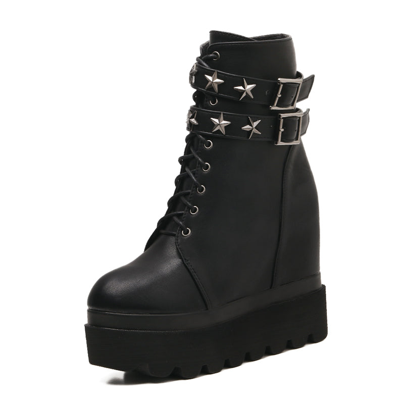 High Heel Platform Gothic Ankle Fashion Boots