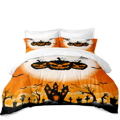 The Creepy Pumpkin 3PC Duvet Bedding Set