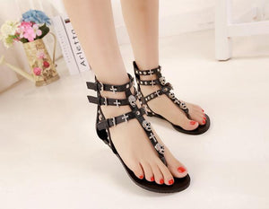 Skulls Rivets Gothic Sandals