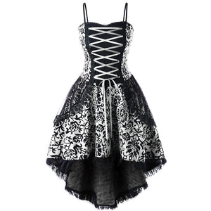 Plus Size Lace Hem Corset Party Dress