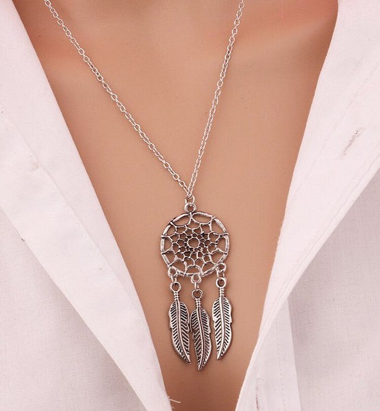 Dreamcatcher Feather Necklace