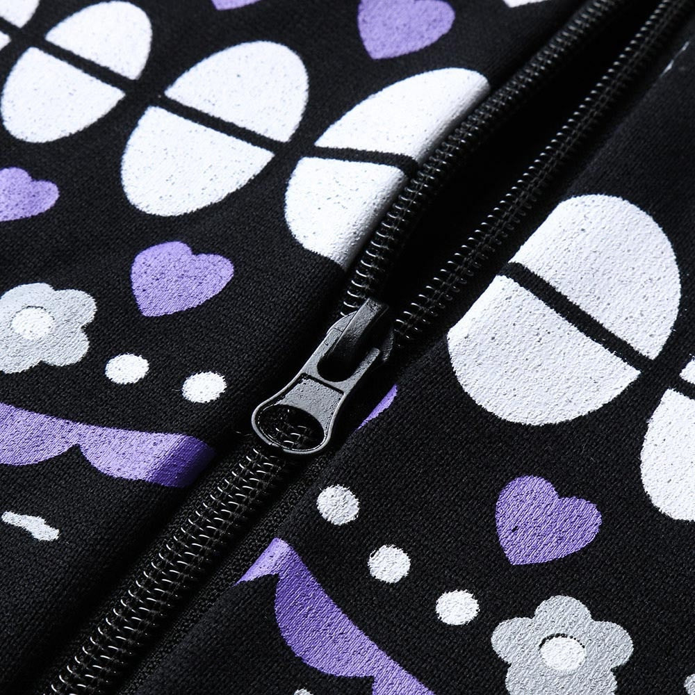Purple Sugar Skull Hooded Sweatshirt