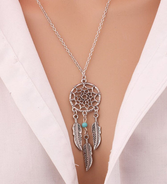 Dreamcatcher Feather Necklace