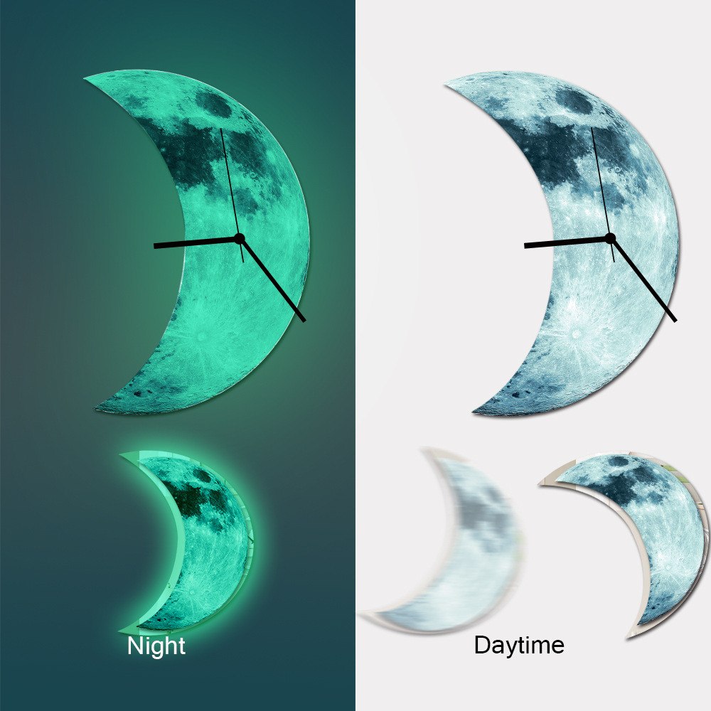 Luminous Moon Wall Clock