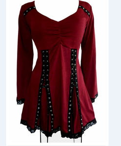 Gothic Victorian Boho Renaissance Womens Corset Top