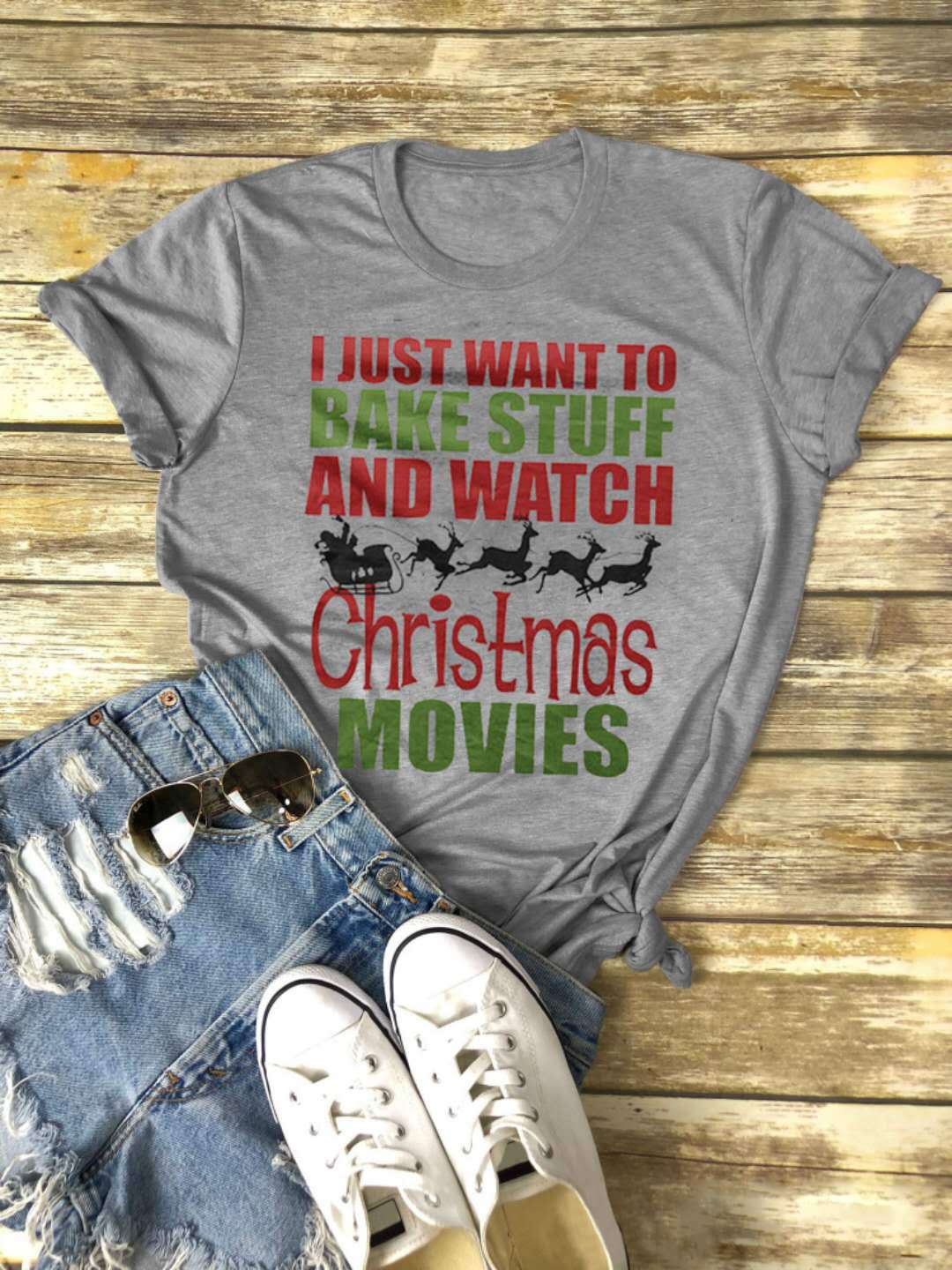 Bake Stuff And Watch Christmas Movies Shirt