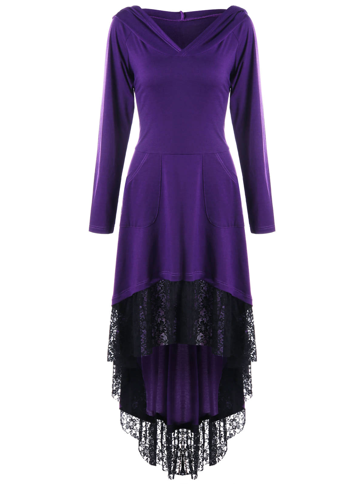 Vestlinda Long Sleeve Lace Robe Dress