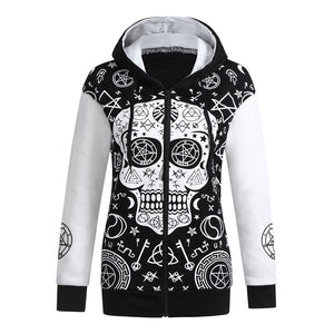 Skull Symbol Hooded Sweatshirt