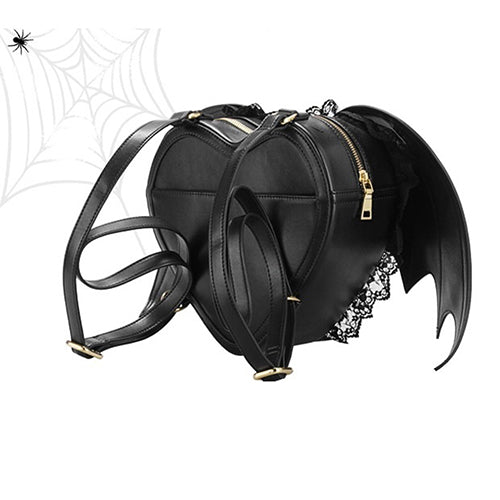 Bat Wings Heart Shaped Backpack