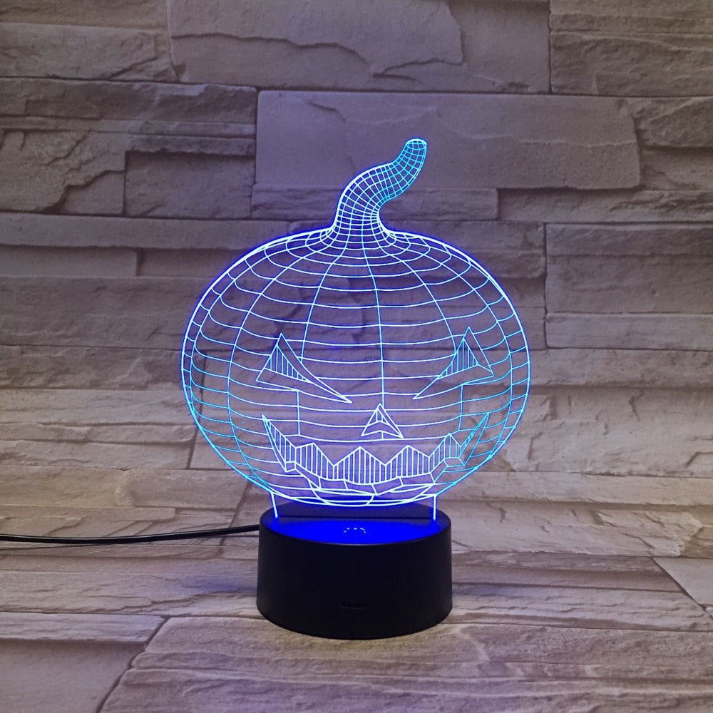 7 Color 3D LED  Acrylic Pumpkin Table Lamp