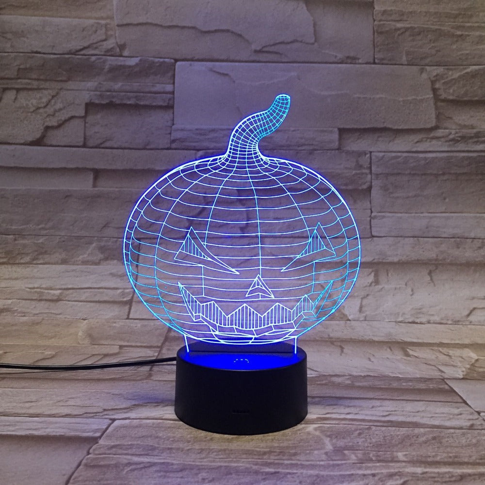 7 Color 3D LED  Acrylic Pumpkin Table Lamp