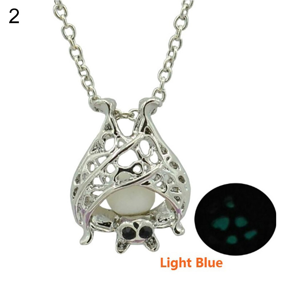 Luminous Glowing Gothic Bat Pendant Necklace