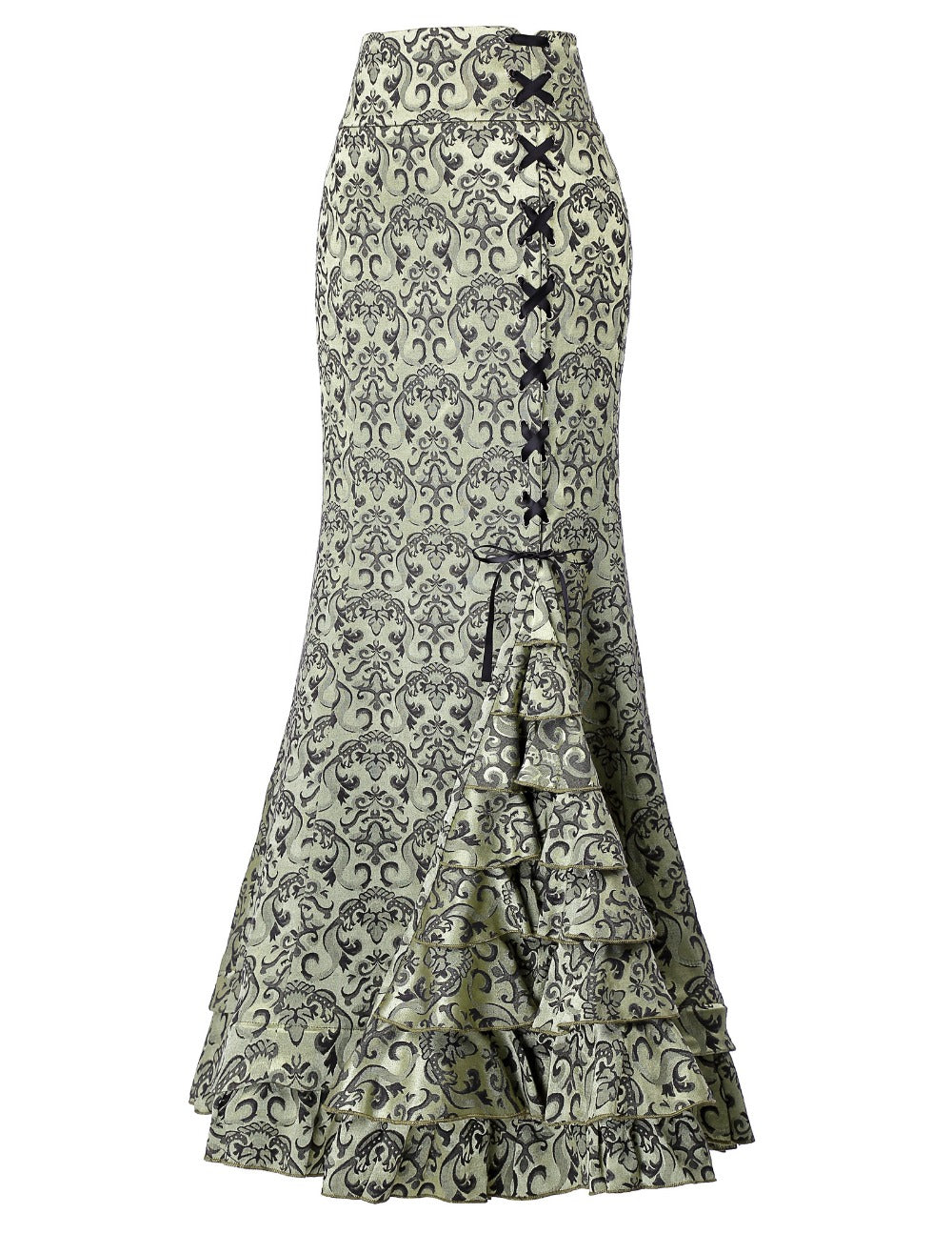 Gothic Fishtail Long Mermaid Skirt