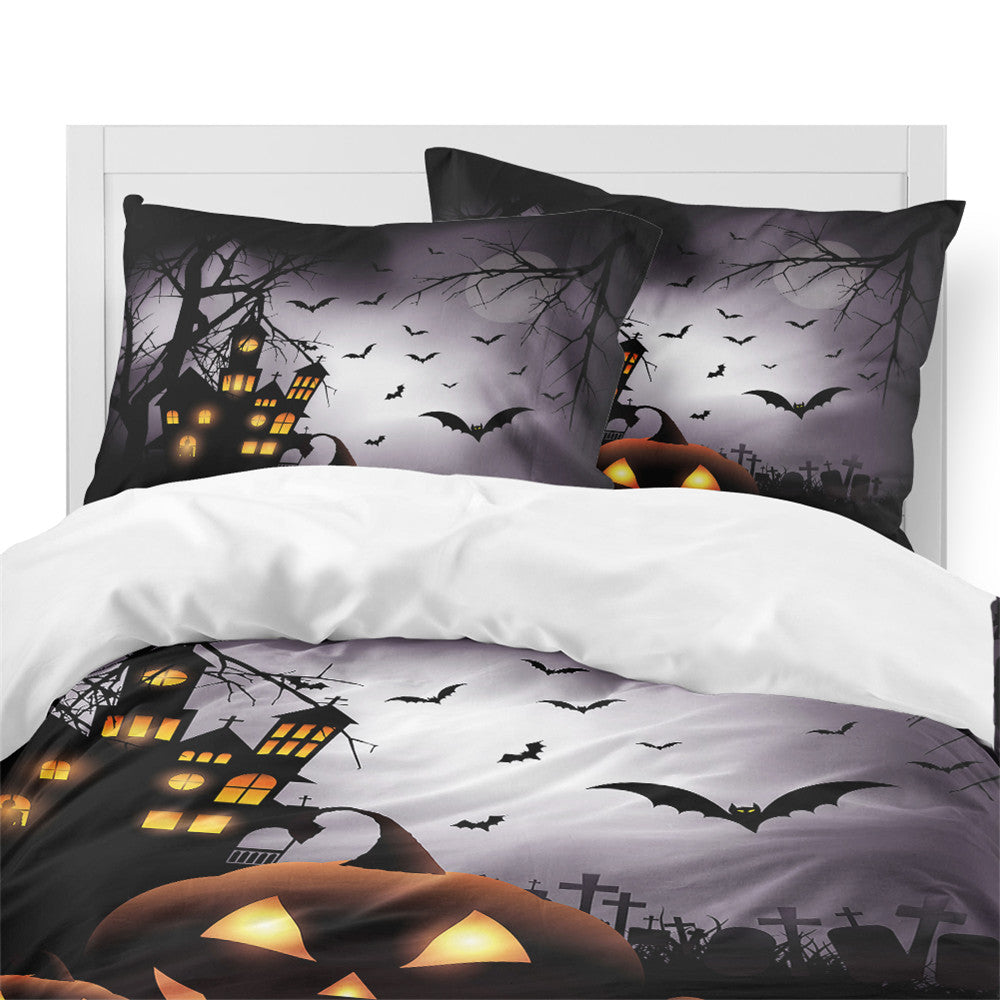 Halloween Night 3PC Duvet Bedding Set