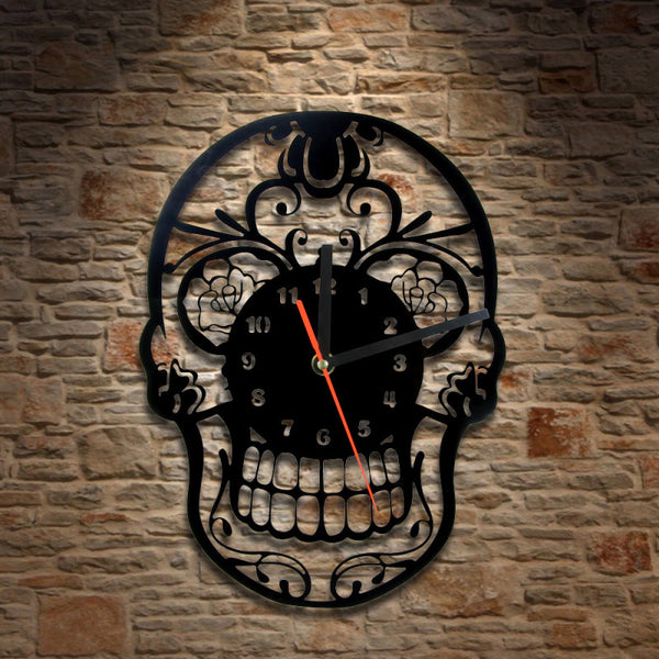 Skull Face Vintage Art Home Decor Wall Clock
