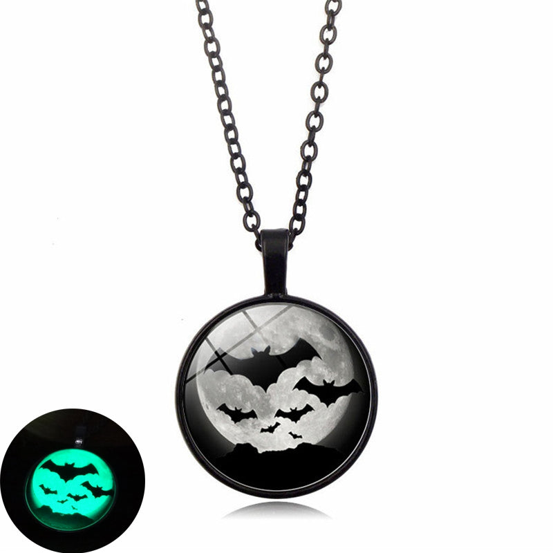 Luminous Bat  Pendant Necklace