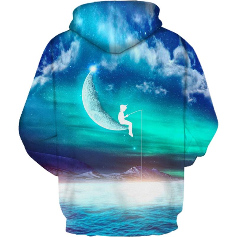 Cosmic Fishing 3D Print Hooded Sweatshirt