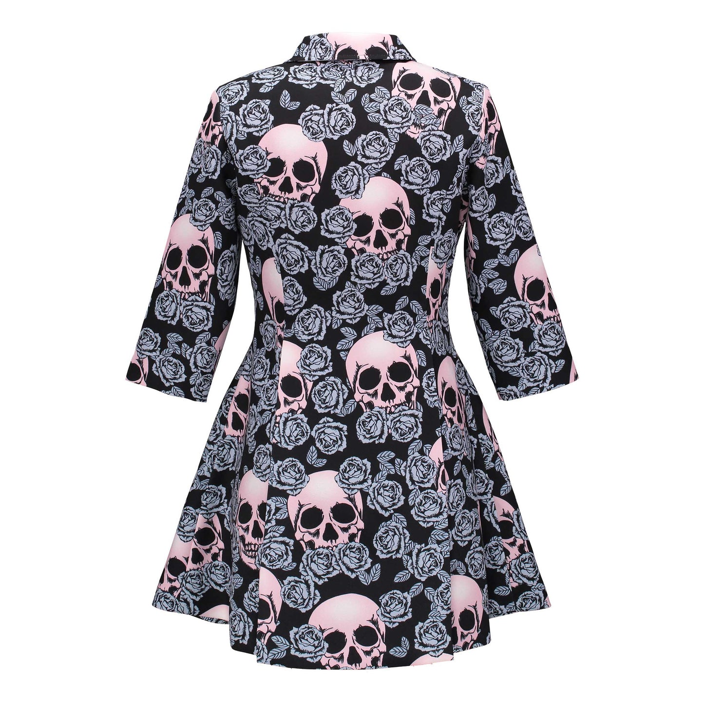 Gothic skull Mid-long Outerwear Jacket
