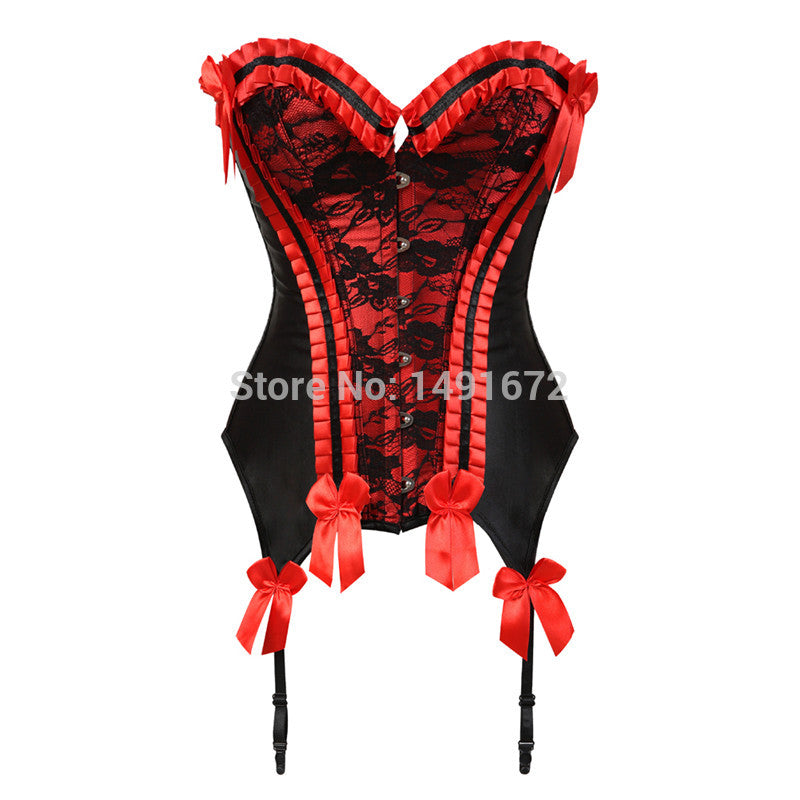 Renaissance Charmain Womens Corset Bustier Victorian Dress with Skirt