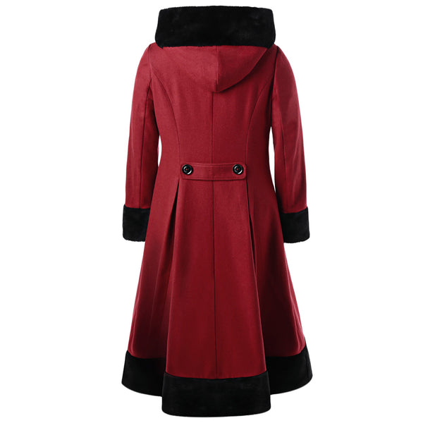 VestLinda Faux Fur Hooded Long Coat